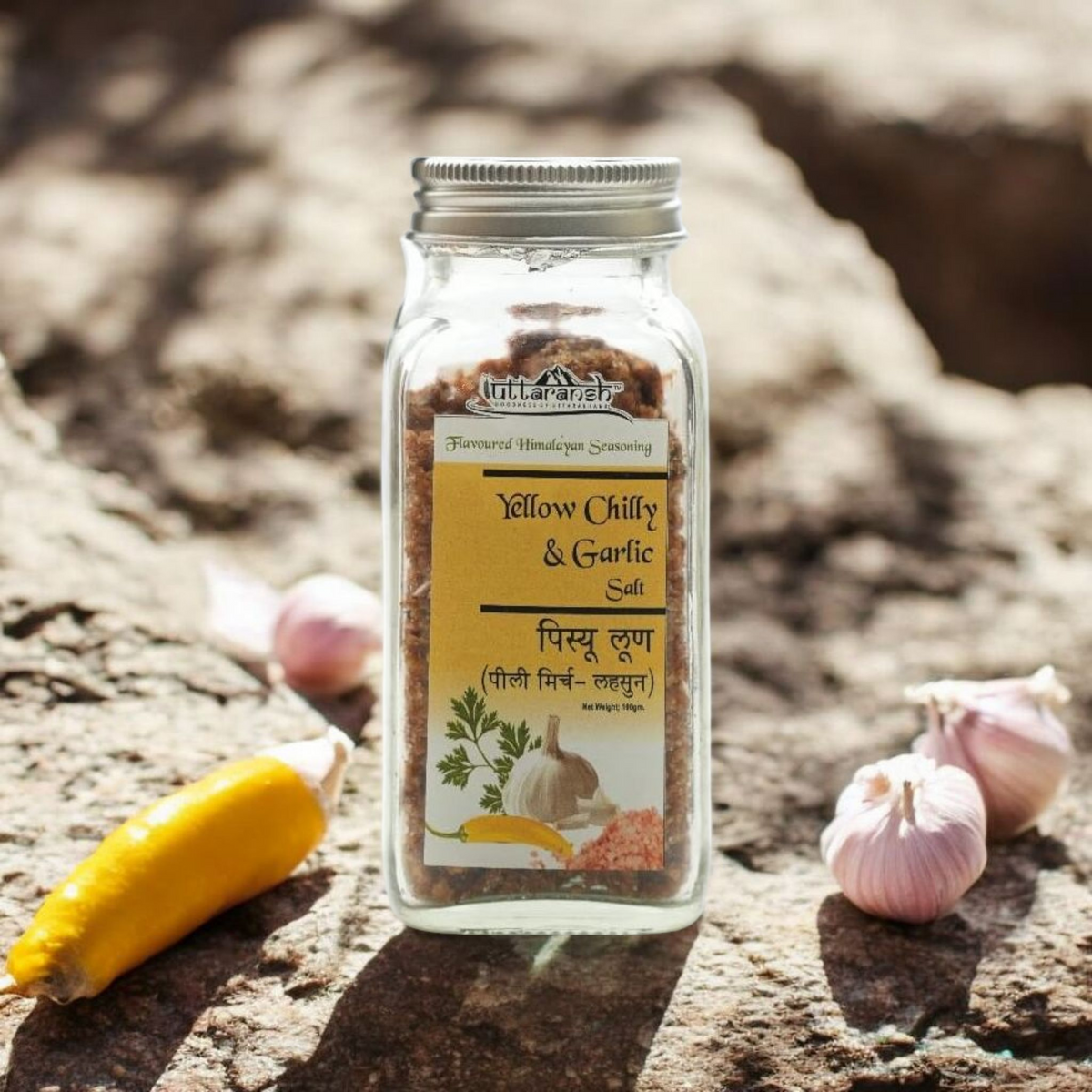 Naturally Made Yellow Chilli & Garlic Seasoning Salt 100Gm
