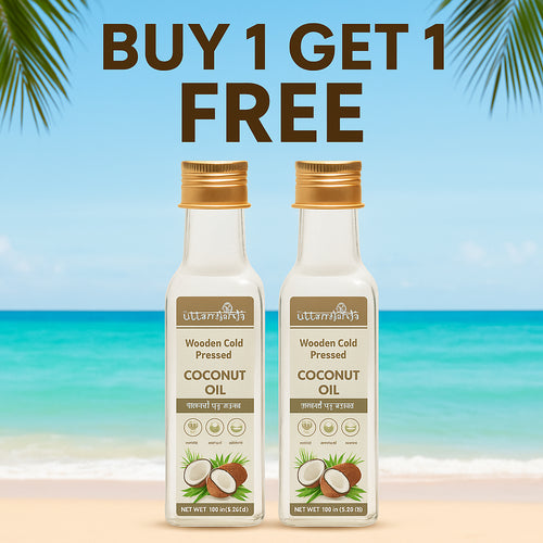 Pack of 2 Naturally Made  Cold Pressed Coconut Oil (100ml + 100ml)