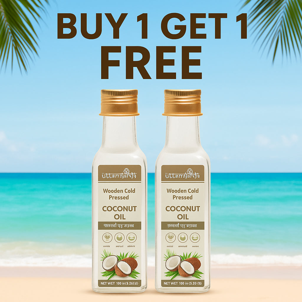 Pack of 2 Naturally Made  Cold Pressed Coconut Oil (100ml + 100ml)